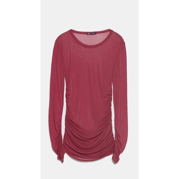 ZARA pleated tulle top - Picture 7 of 7